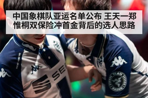 中国象棋队亚运名单公布 王天一郑惟桐双保险冲首金背后的选人思路